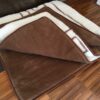 KOŁDRA Z WEŁNY CAMEL CIEMNY + MERYNOS TUMBLER GREKA 160x200