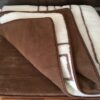KOŁDRA Z WEŁNY CAMEL CIEMNY + MERYNOS TUMBLER GREKA 160x200