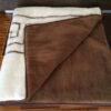 KOŁDRA Z WEŁNY CAMEL CIEMNY + MERYNOS TUMBLER GREKA 160x200