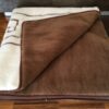 KOŁDRA Z WEŁNY CAMEL CIEMNY + MERYNOS TUMBLER GREKA 160x200