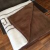 KOŁDRA Z WEŁNY CAMEL CIEMNY + MERYNOS TUMBLER GREKA 160x200
