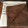 KOŁDRA Z WEŁNY CAMEL CIEMNY + MERYNOS TUMBLER GREKA 160x200