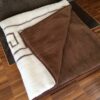 KOŁDRA Z WEŁNY CAMEL CIEMNY + MERYNOS TUMBLER GREKA 160x200