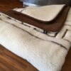 KOŁDRA Z WEŁNY CAMEL CIEMNY + MERYNOS TUMBLER GREKA 160x200