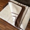 KOŁDRA Z WEŁNY CAMEL CIEMNY + MERYNOS TUMBLER GREKA 160x200