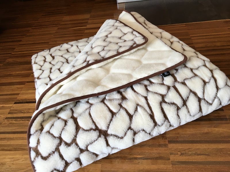 KOŁDRA WEŁNIANA KASZMIR GIRAFFE + KASZMIR CARO 240x200