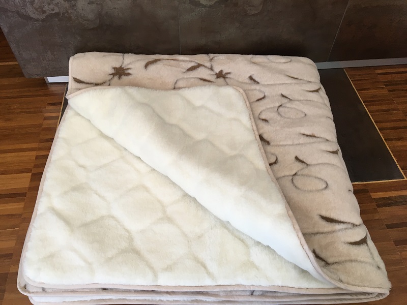KOŁDRA Z WEŁNY CAMEL RAMPICANTI + KASZMIR CARO 180x200