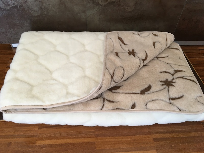 KOŁDRA Z WEŁNY CAMEL RAMPICANTI + KASZMIR CARO 180x200