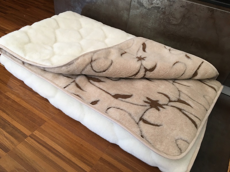 KOŁDRA Z WEŁNY CAMEL RAMPICANTI + KASZMIR CARO 180x200