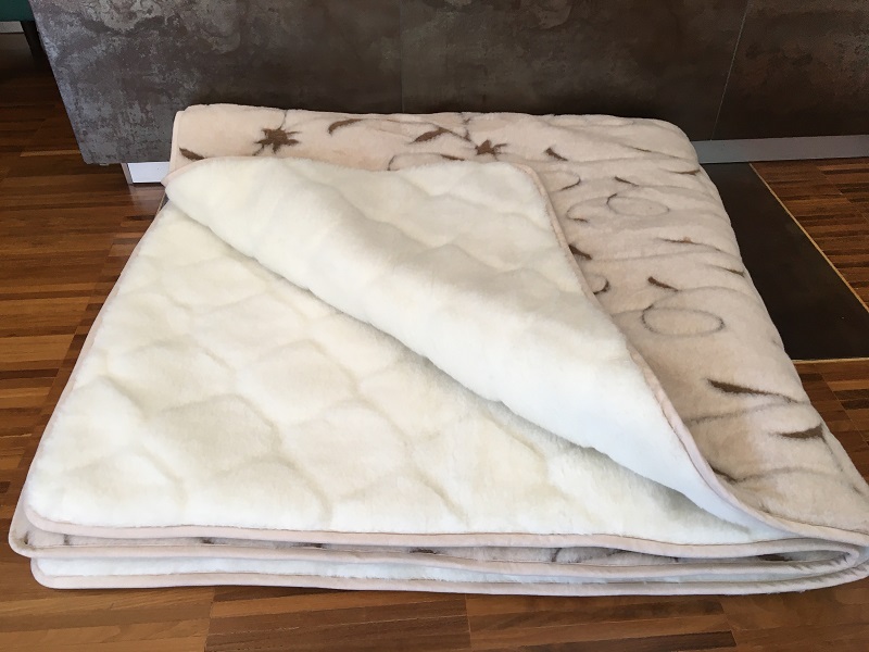KOŁDRA Z WEŁNY CAMEL RAMPICANTI + KASZMIR CARO 180x200