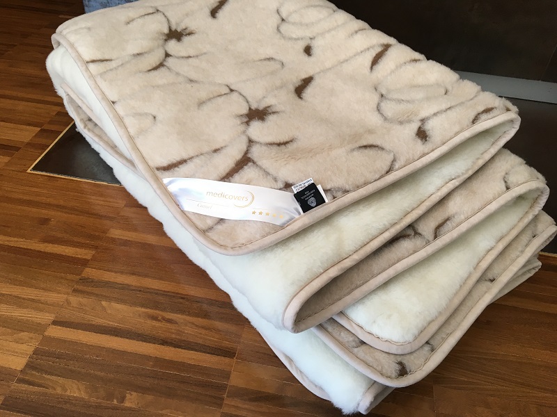 KOŁDRA Z WEŁNY CAMEL RAMPICANTI + KASZMIR CARO 180x200