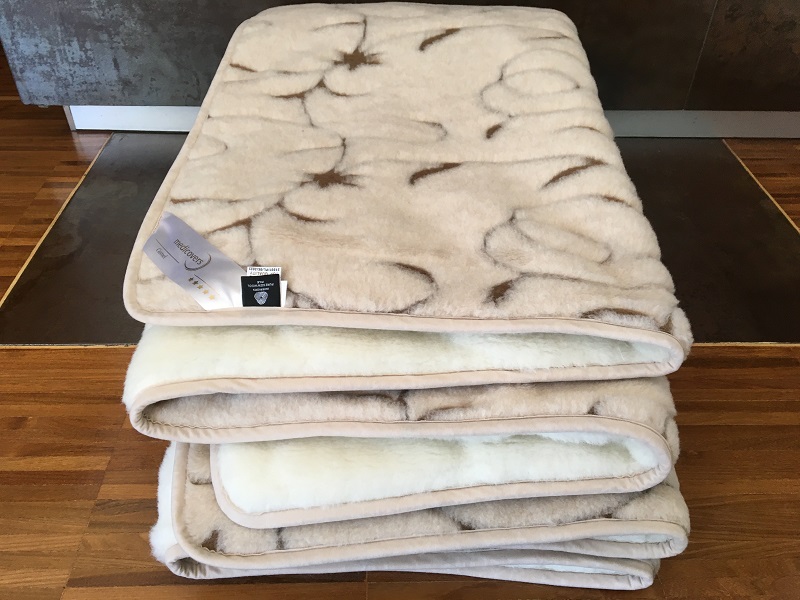 KOŁDRA Z WEŁNY CAMEL RAMPICANTI + KASZMIR CARO 180x200