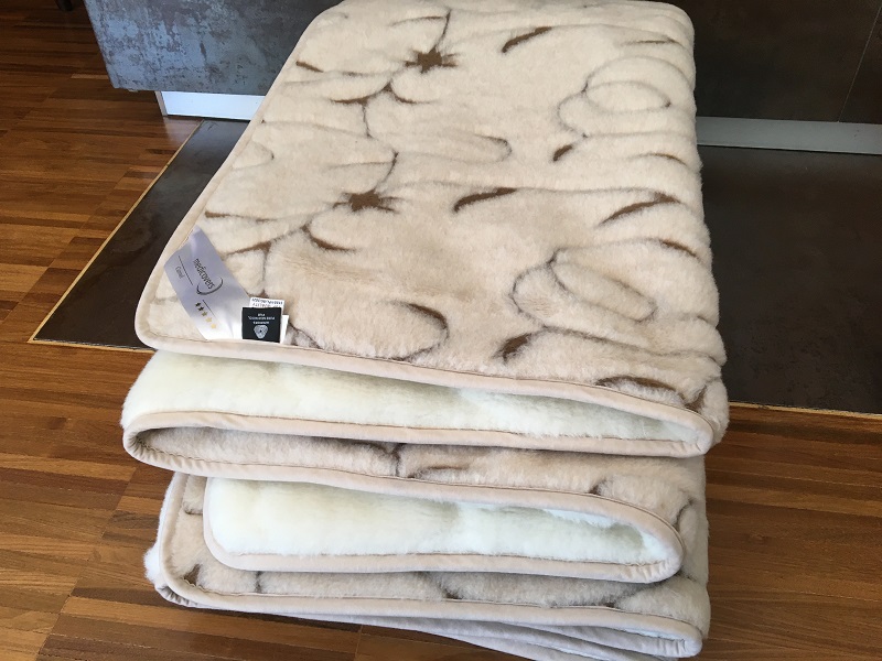KOŁDRA Z WEŁNY CAMEL RAMPICANTI + KASZMIR CARO 180x200