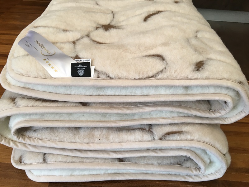 KOŁDRA Z WEŁNY CAMEL RAMPICANTI + KASZMIR CARO 180x200