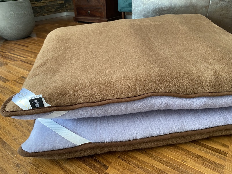 MATERAC Z WEŁNY ALPAKA ALPINA + CAMEL CIEMNY 100x200