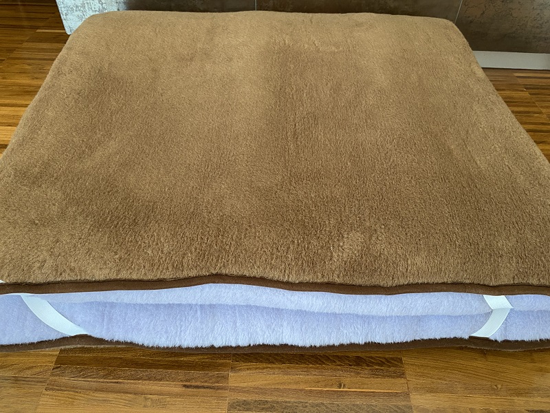 MATERAC Z WEŁNY ALPAKA ALPINA + CAMEL CIEMNY 100x200