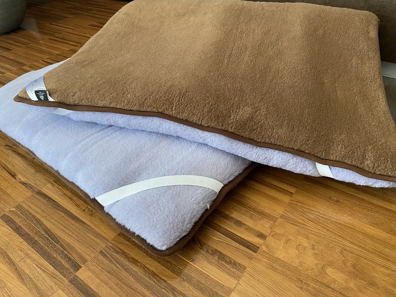 MATERAC Z WEŁNY ALPAKA ALPINA + CAMEL CIEMNY 100x200