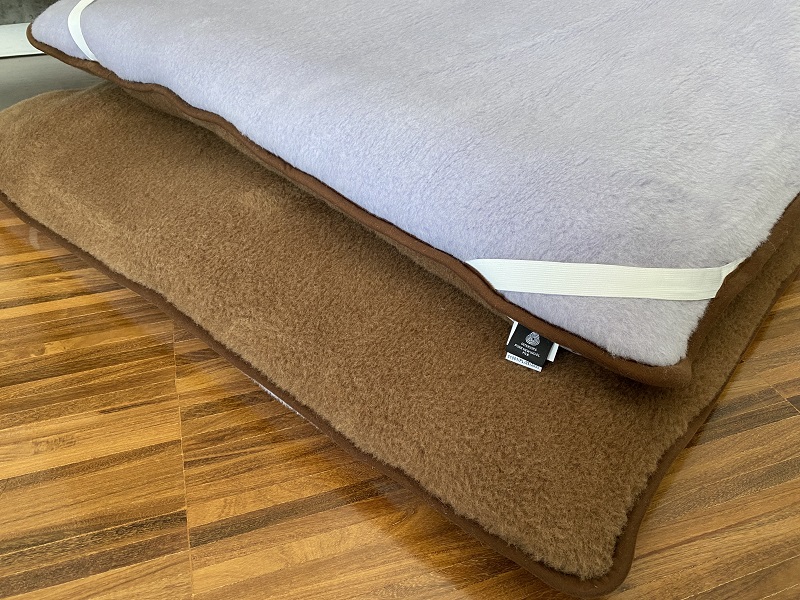 MATERAC Z WEŁNY ALPAKA ALPINA + CAMEL CIEMNY 100x200