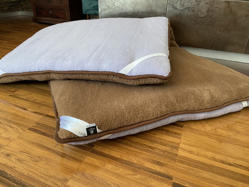 MATERAC Z WEŁNY ALPAKA ALPINA + CAMEL CIEMNY 100x200