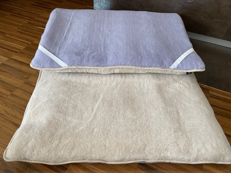 MATERAC Z WEŁNY ALPAKA ALPINA + CAMEL JASNY 100x200