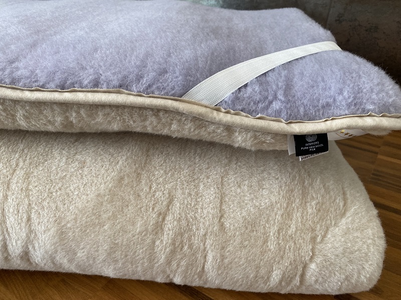 MATERAC Z WEŁNY ALPAKA ALPINA + CAMEL JASNY 100x200