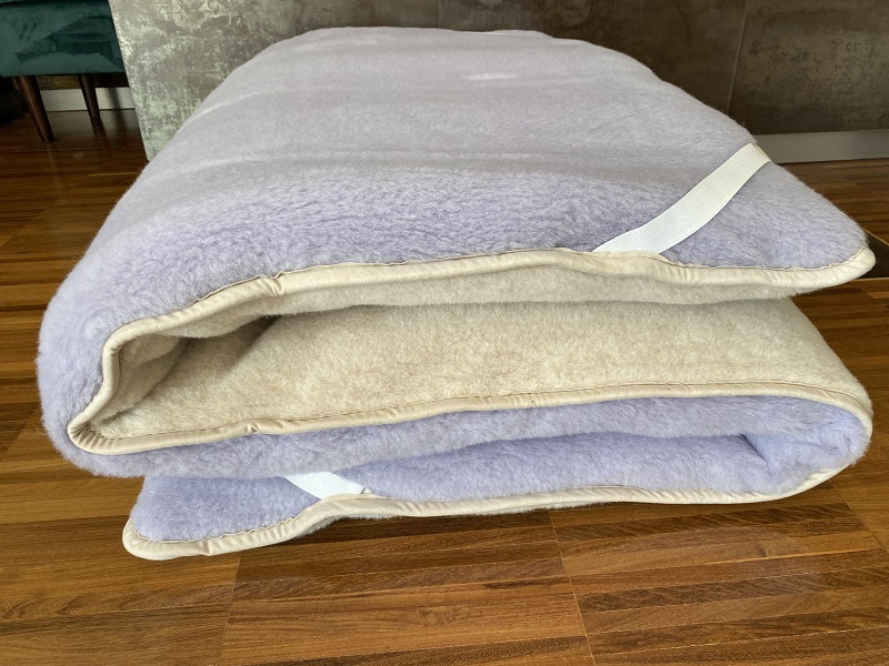 MATERAC Z WEŁNY ALPAKA ALPINA + CAMEL JASNY 100x200