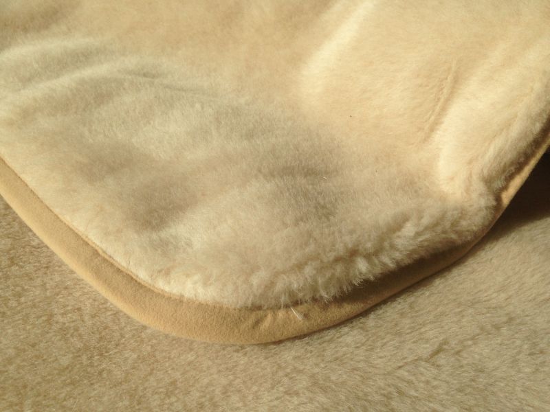 KOŁDRA Z WEŁNY CAMEL WIELBŁĄDZIEJ CAPPUCCINO 140x200