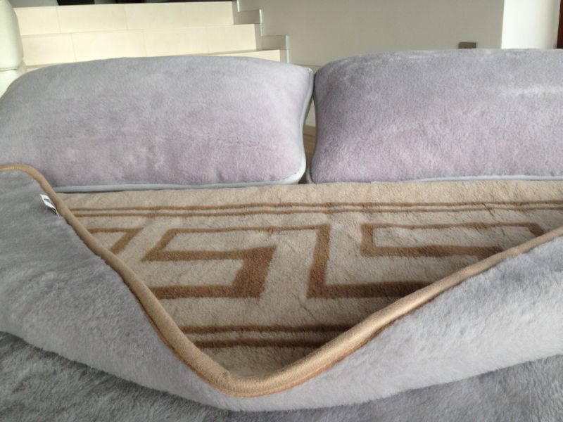 POŚCIEL Z WEŁNY ALPAKI ALPINA + CAMEL GREKA 220X200 + PODKŁAD