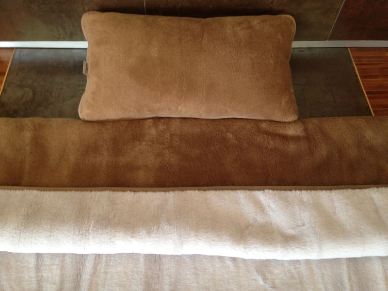 POŚCIEL Z WEŁNY ALPAKI ALPINA + CAMEL KASZTAN 140x200 + MATERAC