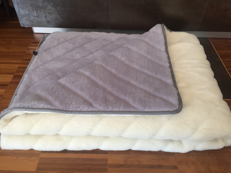 KOŁDRA Z WEŁNY ALPAKI ALPINA PASY + KASZMIR PASY 160x200
