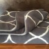 KOŁDRA Z WEŁNY ALPAKI CIEMNEJ ORIENT + ALPAKA GŁADKA 180x200