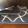 KOŁDRA Z WEŁNY ALPAKI CIEMNEJ ORIENT + ALPAKA GŁADKA 180x200