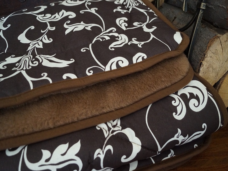 KOŁDRA Z WEŁNY CAMEL CIEMNY BROWN 200x200