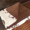 KOŁDRA Z WEŁNY CAMEL CIEMNY + KASZMIR SZLACHECKI 140x200
