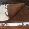 KOŁDRA Z WEŁNY CAMEL CIEMNY + KASZMIR SZLACHECKI 140x200