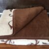 KOŁDRA Z WEŁNY CAMEL CIEMNY + KASZMIR SZLACHECKI 140x200
