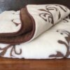 KOŁDRA Z WEŁNY CAMEL CIEMNY + KASZMIR SZLACHECKI 140x200