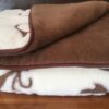 KOŁDRA Z WEŁNY CAMEL CIEMNY + KASZMIR SZLACHECKI 140x200