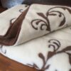 KOŁDRA Z WEŁNY CAMEL CIEMNY + KASZMIR SZLACHECKI 140x200