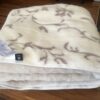 42 KOŁDRA Z WEŁNY CAMEL JASNY + KASZMIR SZLACHECKI 220x200