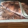 KOŁDRA Z WEŁNY WIELBŁĄDZIEJ CAMEL JASNY KWIAT LOTOSU 140x200