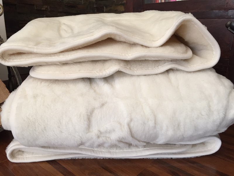 KOŁDRA WEŁNIANA KASZMIR RÓŻA BIAŁA 180x200