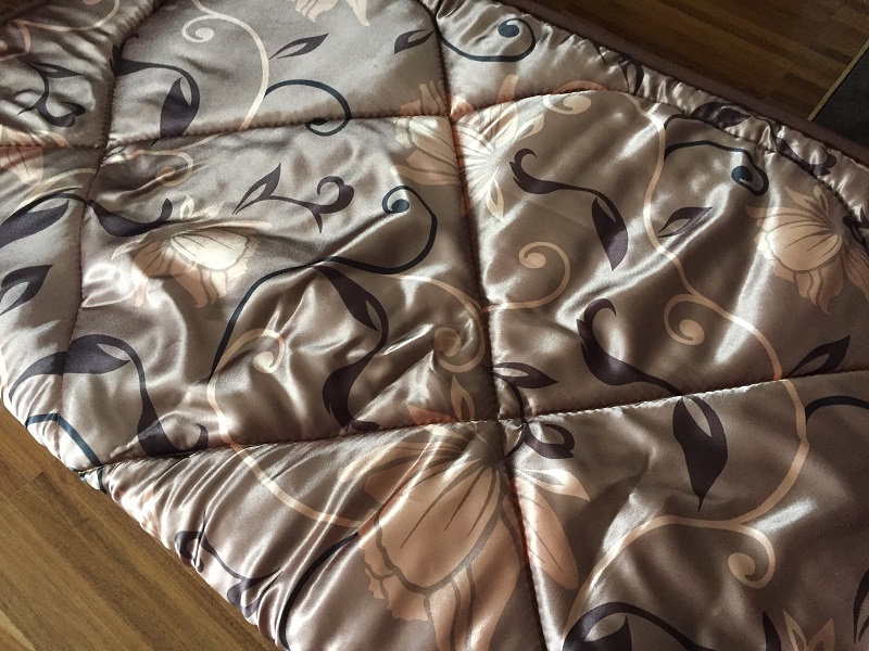 KOŁDRA Z WEŁNY WIELBŁĄDZIEJ CAMEL CIEMNY KWIAT LOTOSU 180x200