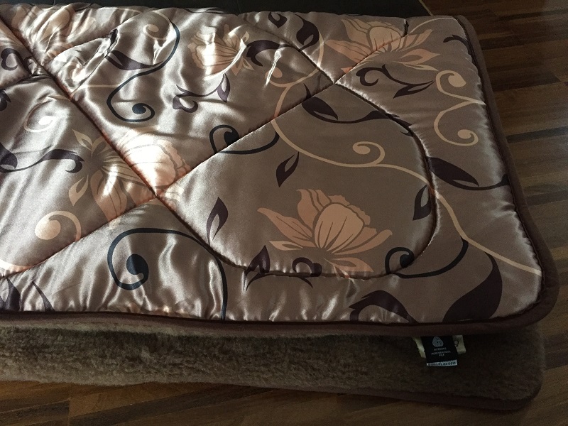 KOŁDRA Z WEŁNY WIELBŁĄDZIEJ CAMEL CIEMNY KWIAT LOTOSU 180x200