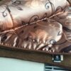 KOŁDRA Z WEŁNY WIELBŁĄDZIEJ CAMEL CIEMNY KWIAT LOTOSU 180x200