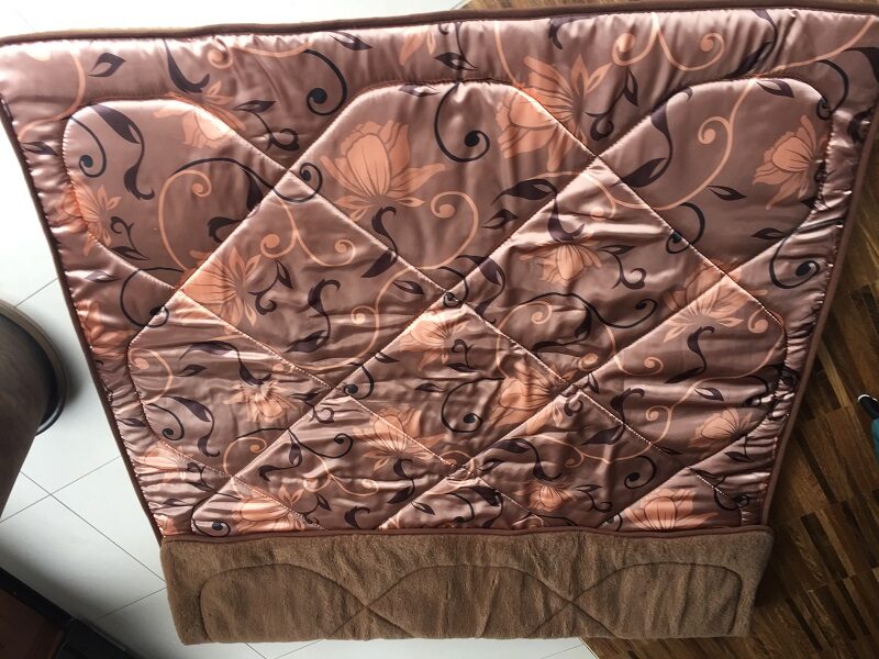 KOŁDRA Z WEŁNY WIELBŁĄDZIEJ CAMEL CIEMNY KWIAT LOTOSU 180x200