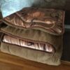 KOŁDRA Z WEŁNY WIELBŁĄDZIEJ CAMEL CIEMNY KWIAT LOTOSU 180x200