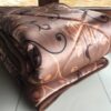 KOŁDRA Z WEŁNY WIELBŁĄDZIEJ CAMEL CIEMNY KWIAT LOTOSU 180x200