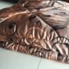 KOŁDRA Z WEŁNY WIELBŁĄDZIEJ CAMEL CIEMNY KWIAT LOTOSU 180x200