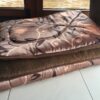 KOŁDRA Z WEŁNY WIELBŁĄDZIEJ CAMEL CIEMNY KWIAT LOTOSU 180x200